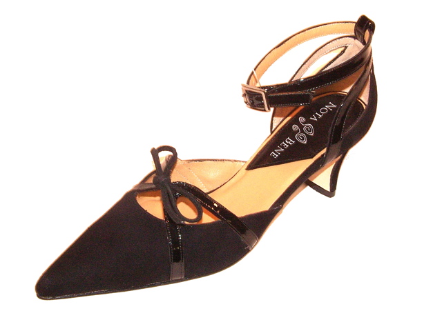 Nicole Black Suede-Black Patent